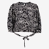 Dames blouse met paisley print zwart wit