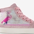 Blue Box hoge meisjes sneakers met glitters roze 6