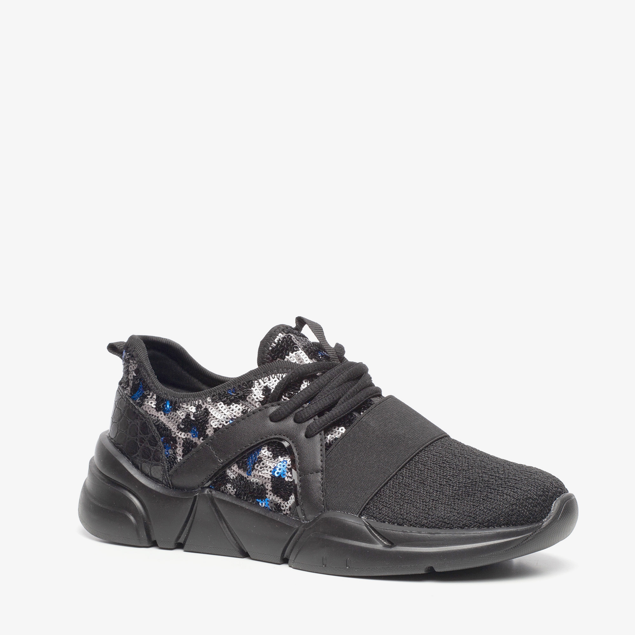 blue on blue sneakers leopard