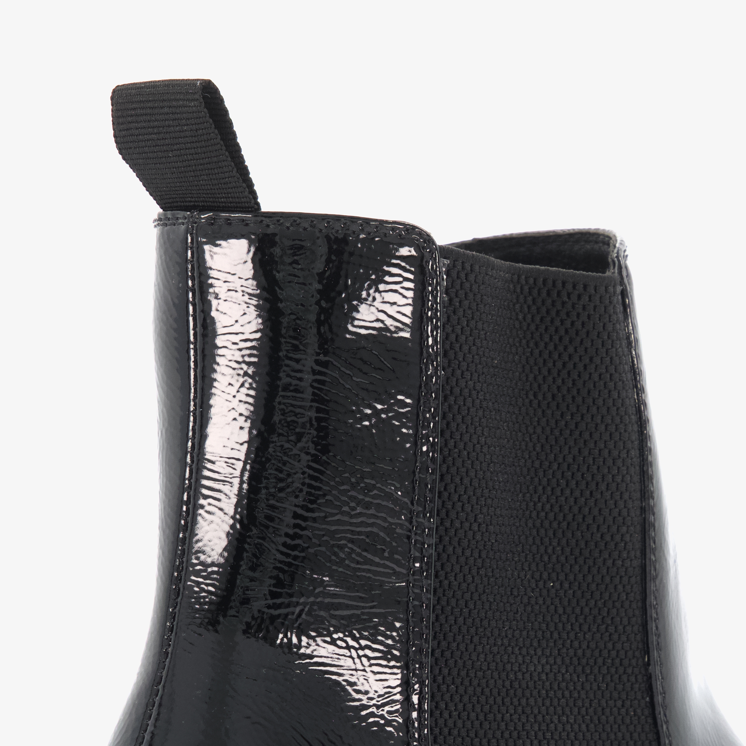 Tamaris lage dames chelsea boots zwart lak online bestellen Scapino