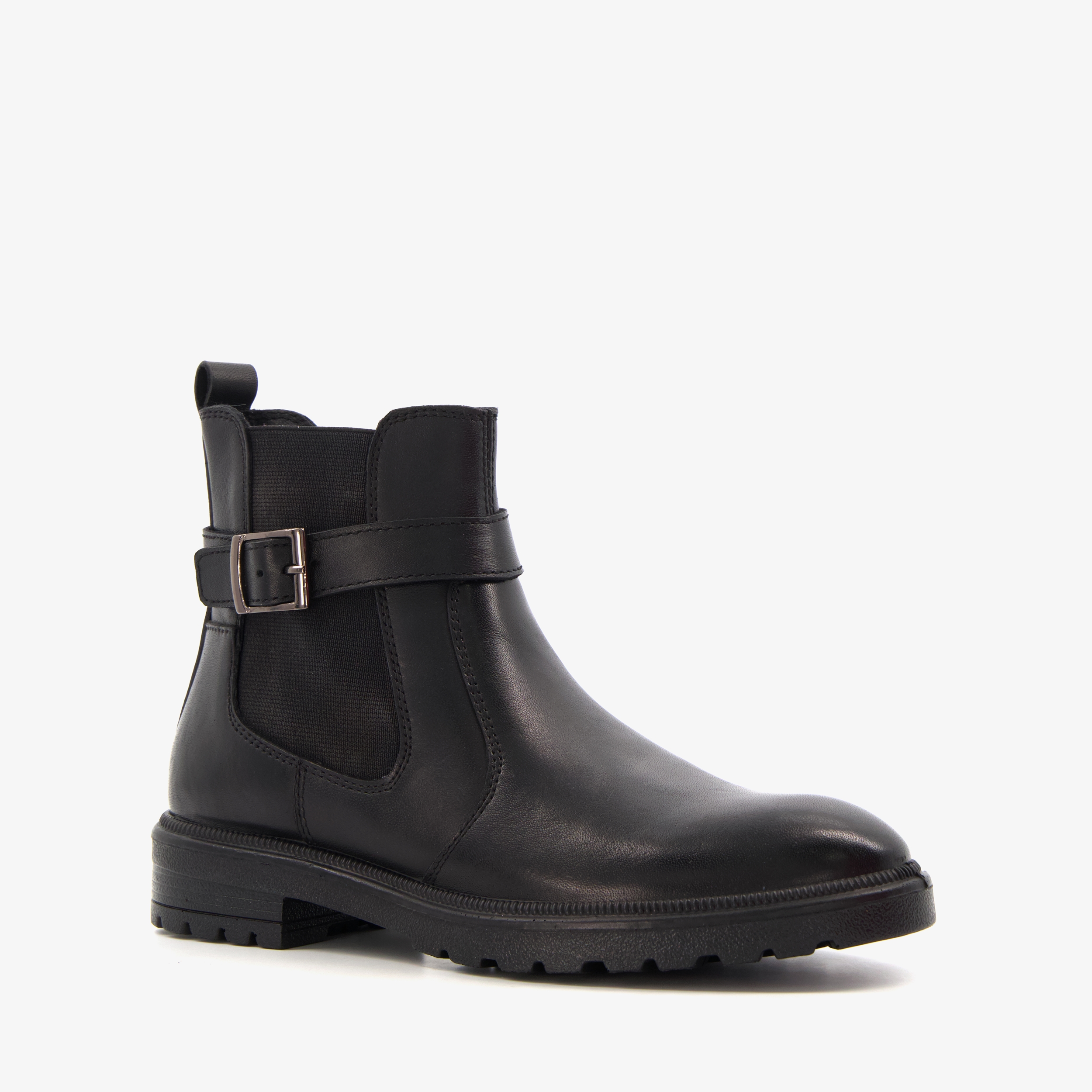 Hush Puppies lage leren dames chelsea boots zwart online bestellen