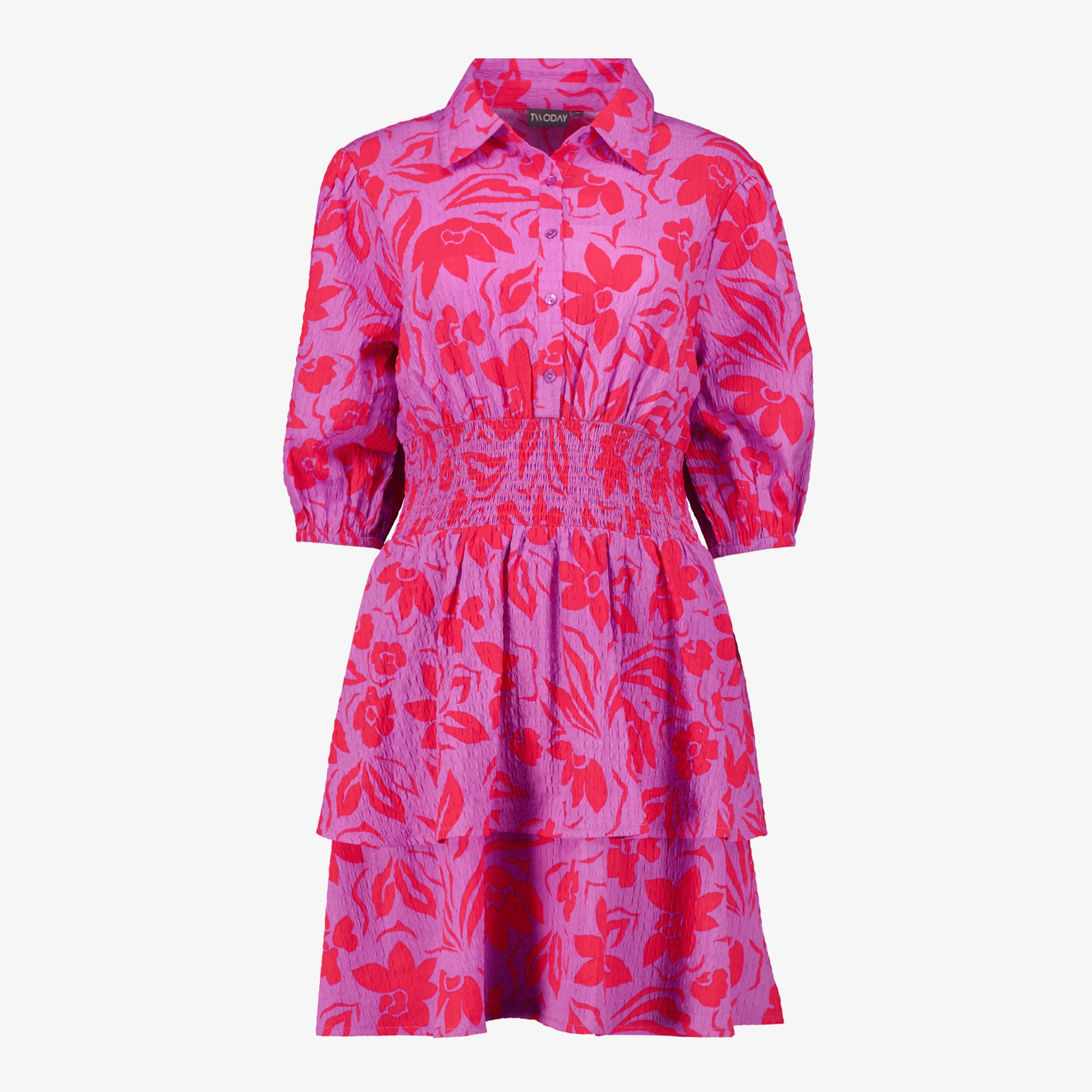 TwoDay dames jurk met bloemenprint roze online bestellen | Scapino